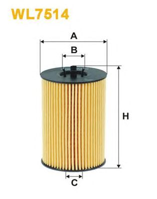WIX FILTERS wl7514 -  ФИЛЬТР МАСЛЯНЫЙ AUDI A3 III (8V), A4 (B8/8K), A5 (